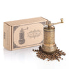 Black Pepper and Spice Grinder, Manual Pepper Mill with Handle - CRYSTALIA GLASS